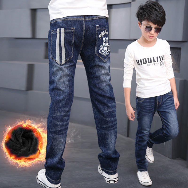 Warm And Fleece Boy Jeans