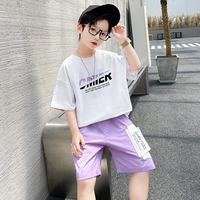 Boys' Thin Short-sleeved Suits