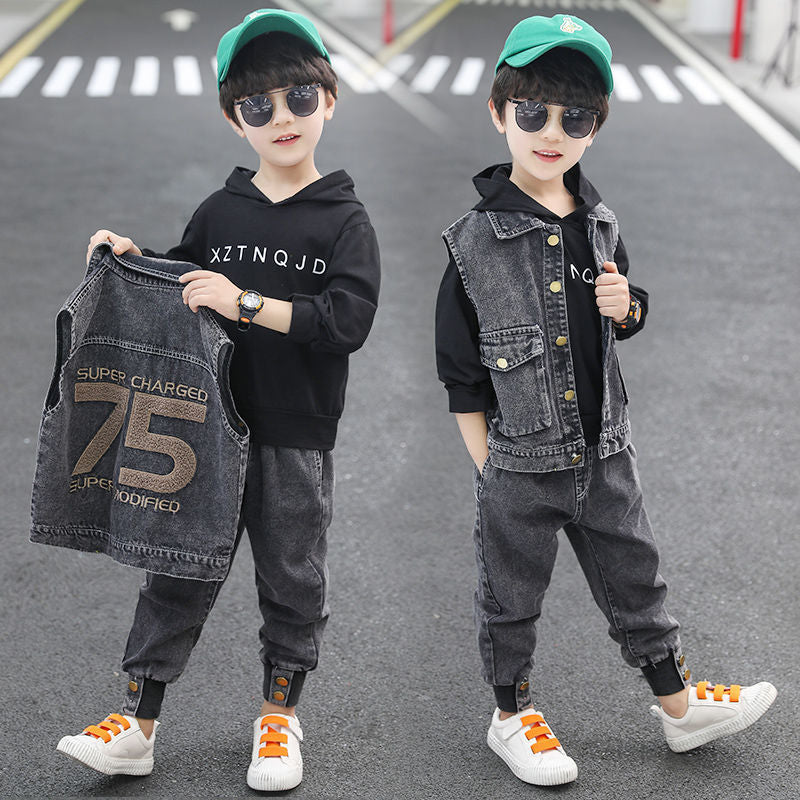Boy Winter Denim Suit