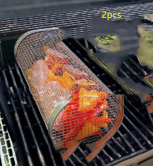 Rolling Grilling Basket Metal BBQ