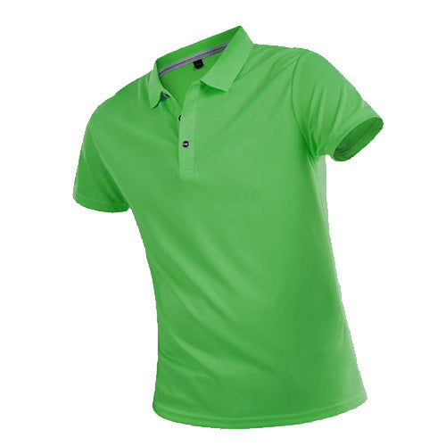 Short Sleeve Lapel Solid Color T-Shirt - HDYAT