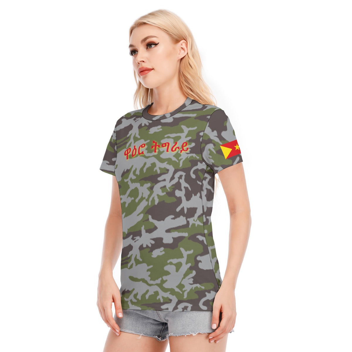 All-Over Print Women's Round Neck T-Shirt | 190GSM Cotton