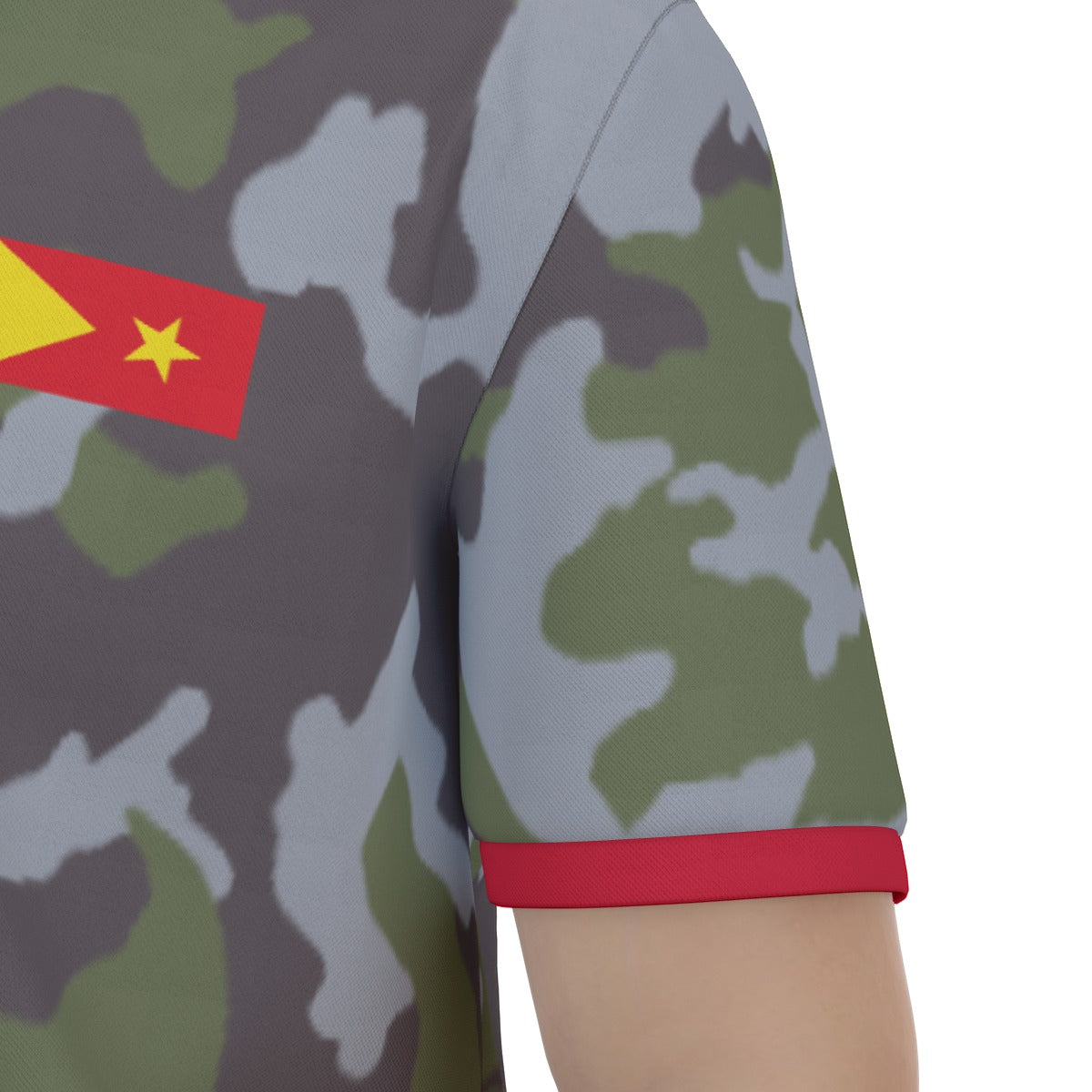 All-over Print Men's Polo Shirt with  Zipper