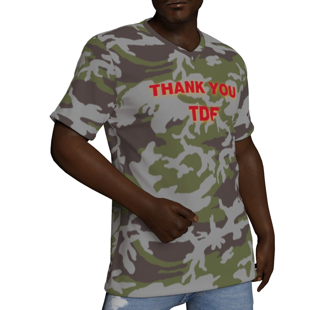 Thank you TDF Man`s shirt  All-Over Print V-Neck T-Shirt