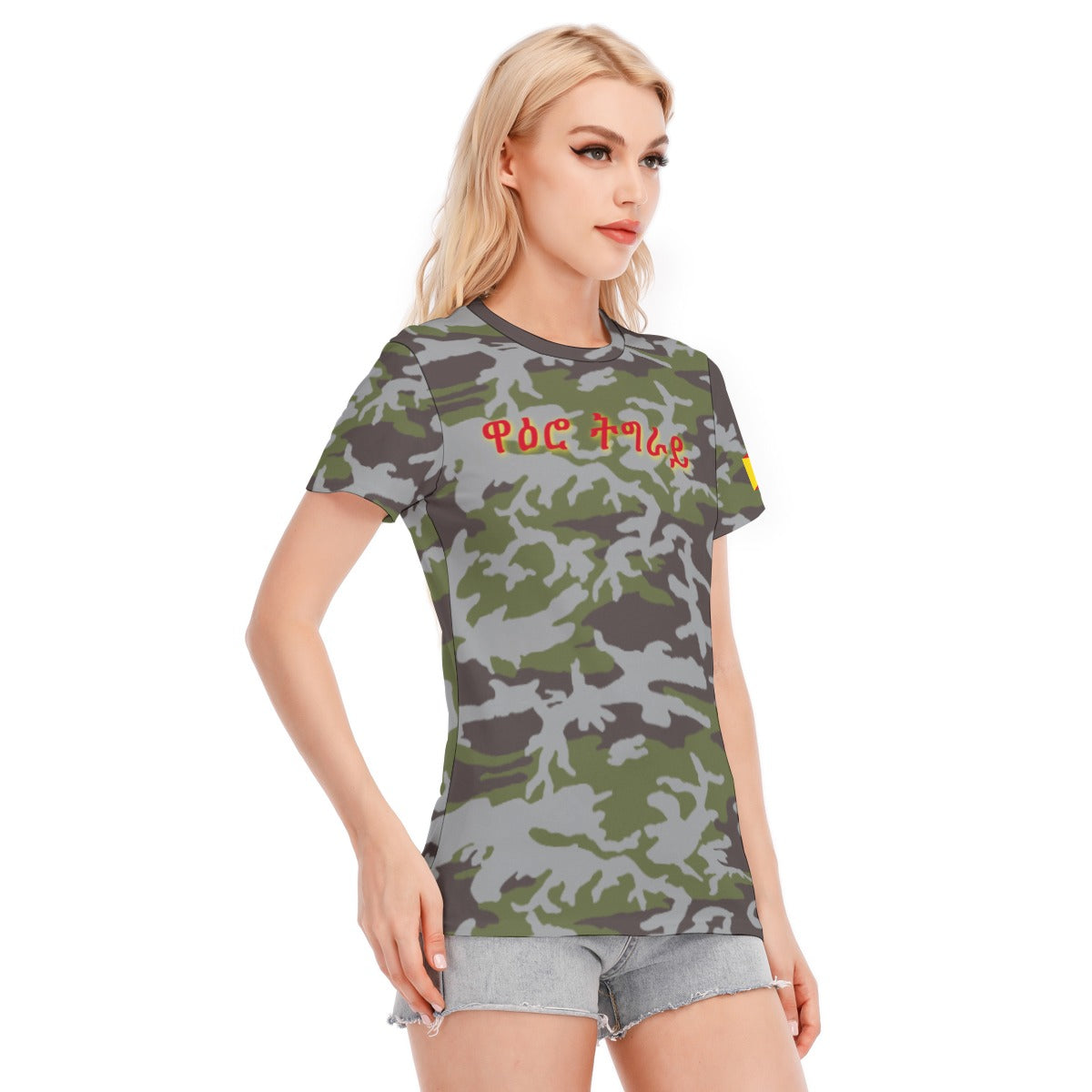 All-Over Print Women's Round Neck T-Shirt | 190GSM Cotton
