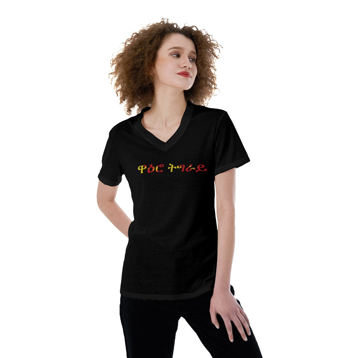 All-Over Print V-neck Women's T-shirt