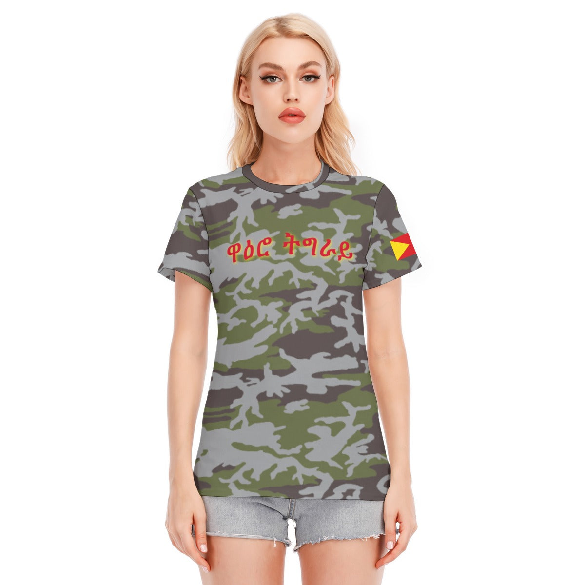All-Over Print Women's Round Neck T-Shirt | 190GSM Cotton