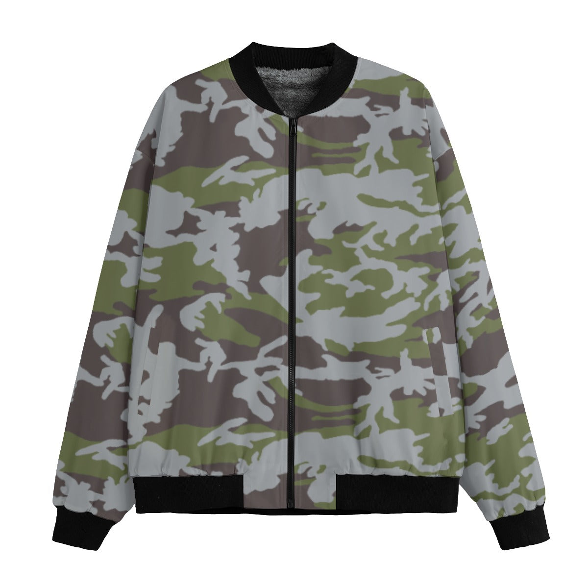 All-Over Print Men’s Fleece Bomber Jacket