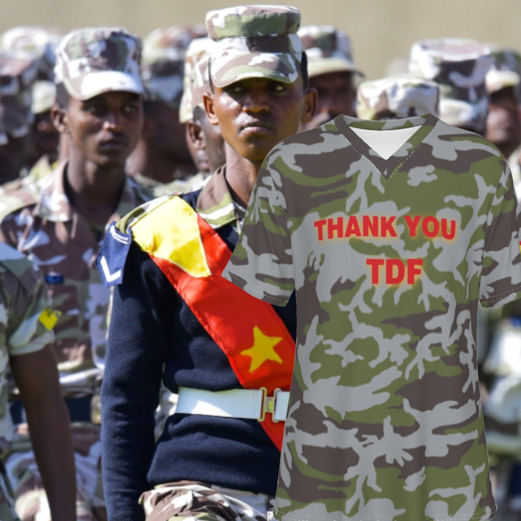 TDF T SHIRT  V-Neck T-Shirt'ትድኤፍ ቲሸርት'