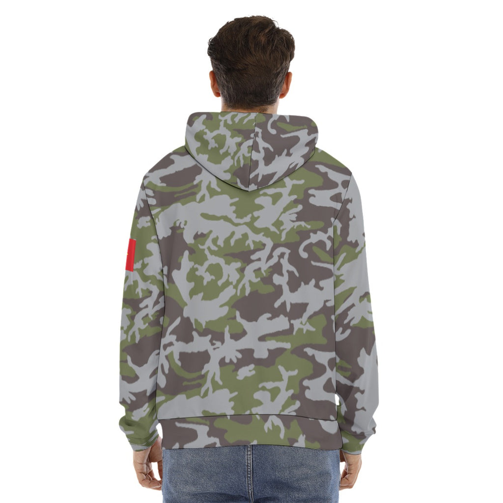 TDF  Men's Hoodie With Placket Double Zipper ”ፈሉይ ሓይሊ ትግራይ'