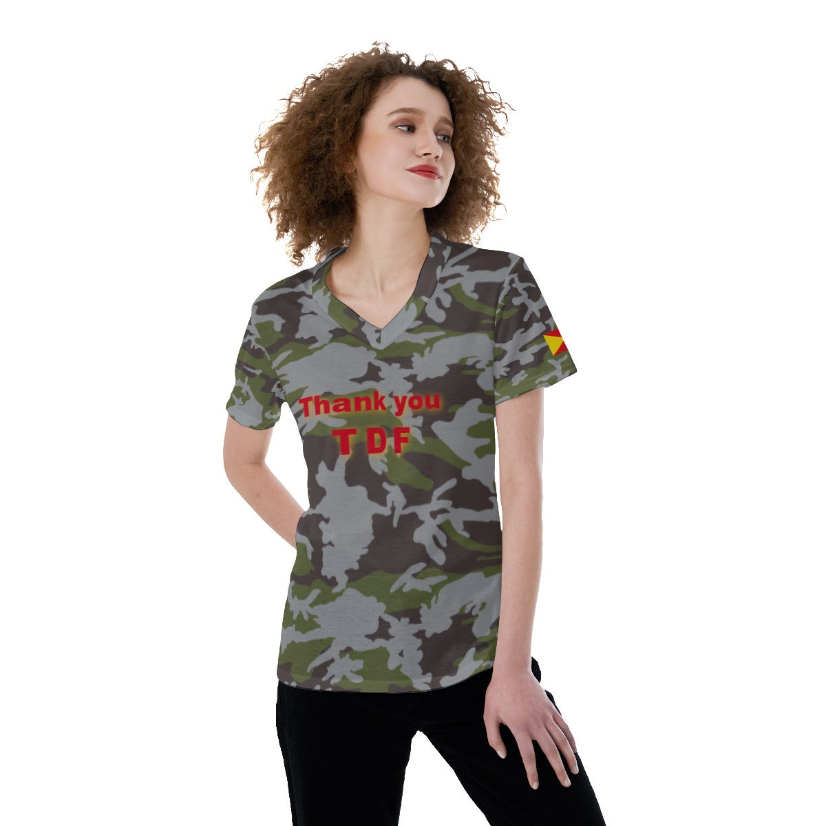 All-Over Print V-neck Women's T-shirt