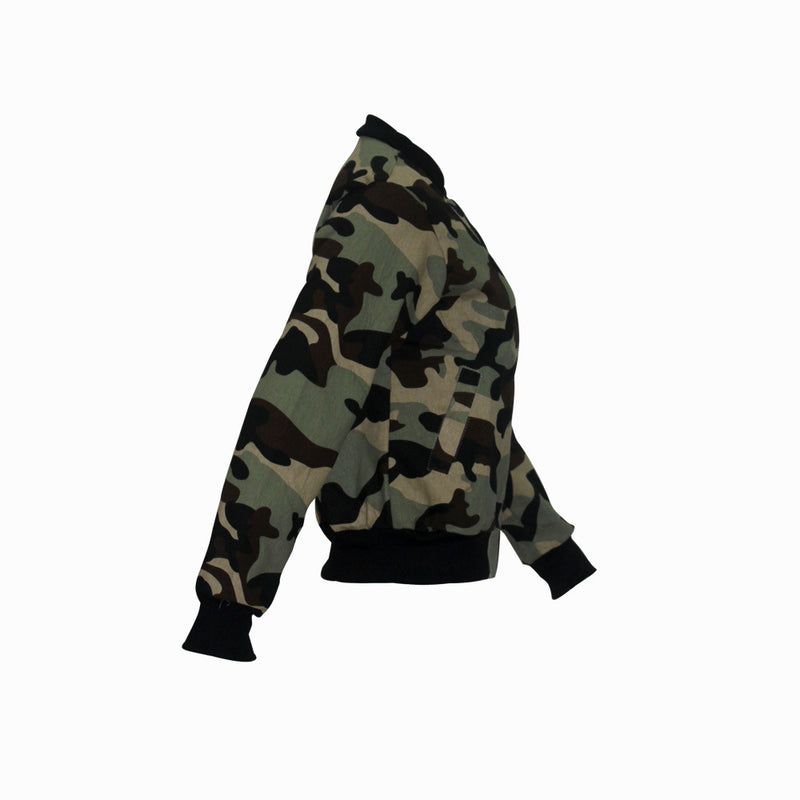 Fashion Women'S Long-Sleeved Camouflage Jacket Top