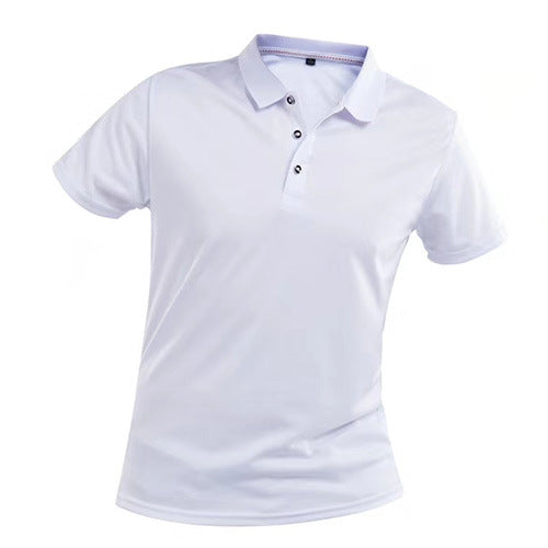 Short Sleeve Lapel Solid Color T-Shirt - HDYAT