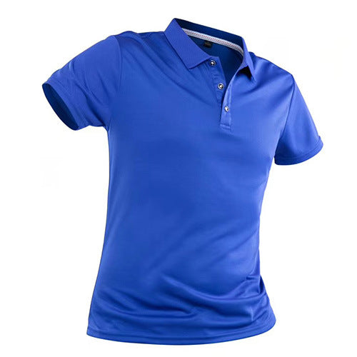 Short Sleeve Lapel Solid Color T-Shirt - HDYAT