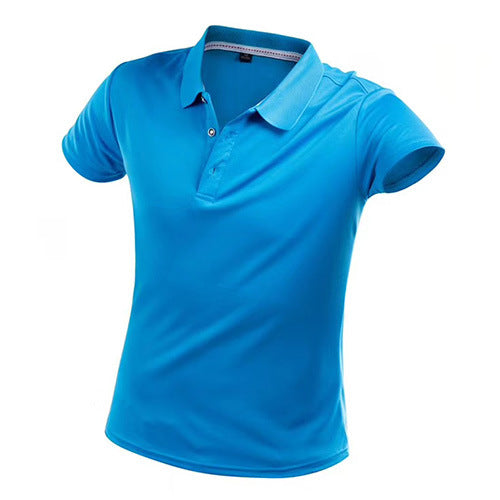 Short Sleeve Lapel Solid Color T-Shirt - HDYAT