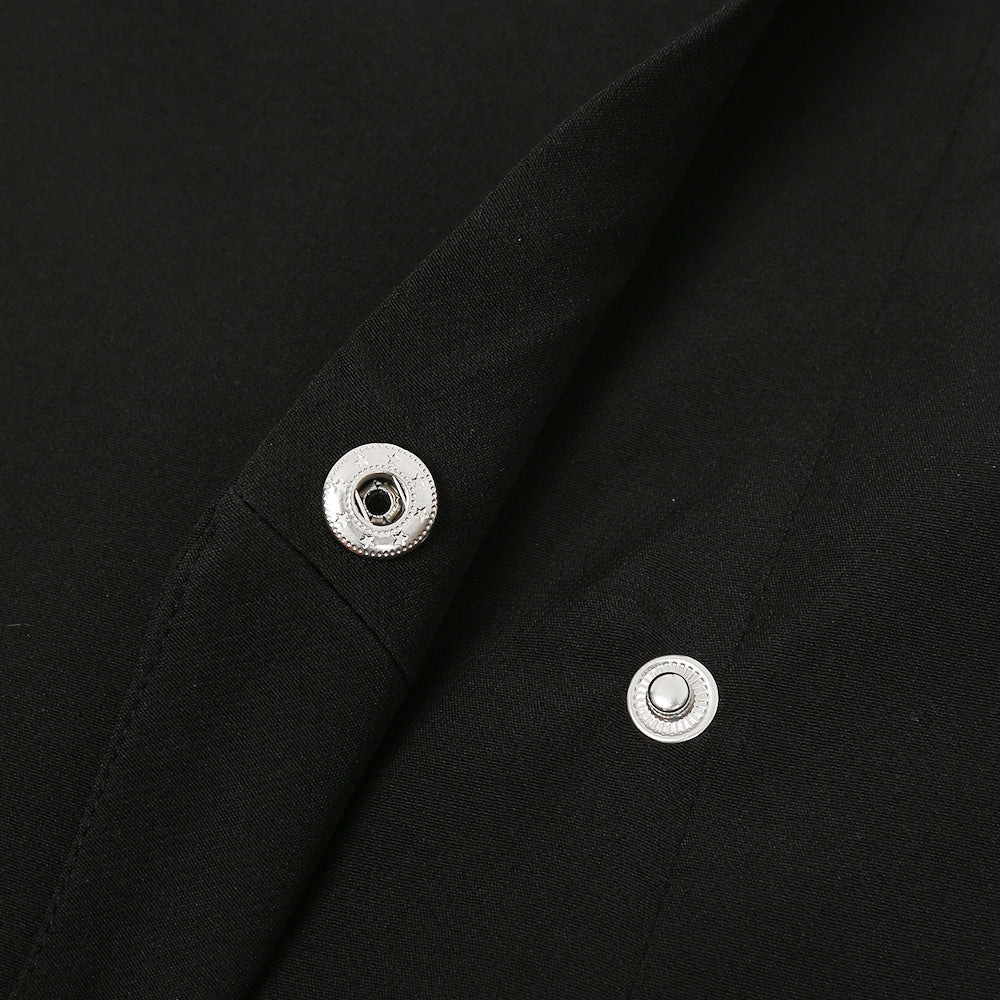 Deep V-shoulder irregular blazer