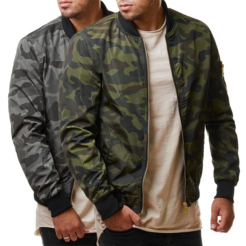 የወንዶች ካሞፍላጅ ጃኬት የወንዶች ኮት Camouflage ቦምበር ጃኬት የወንዶች ጃኬት