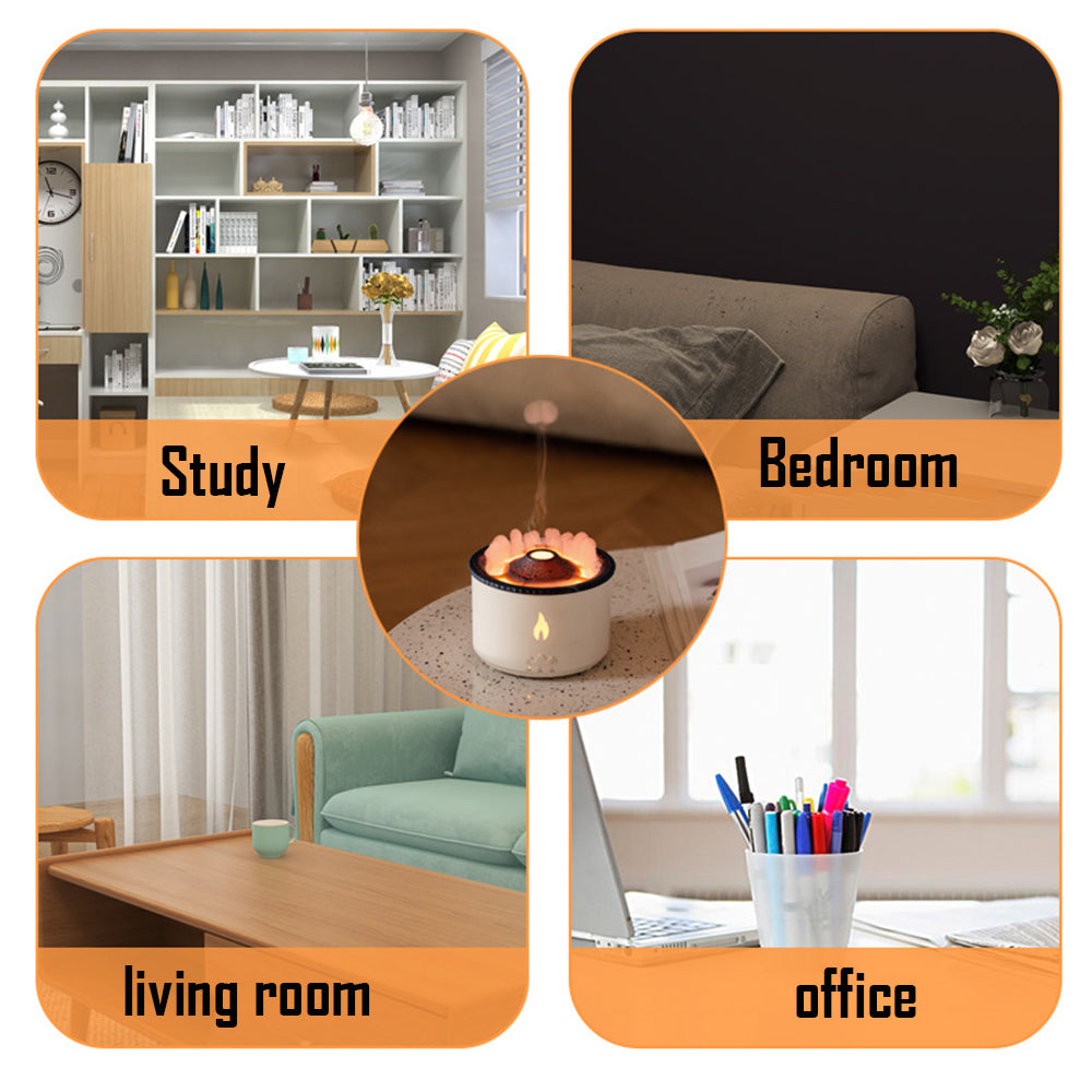 2022 New Creative Ultrasonic Essential Oil Humidifier Volcano Aromatherapy Machine Spray Jellyfish Air Humidifiers Diffuser