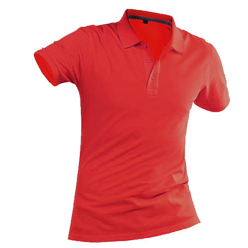 Short Sleeve Lapel Solid Color T-Shirt - HDYAT