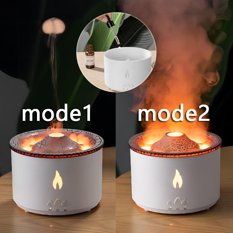 2022 New Creative Ultrasonic Essential Oil Humidifier Volcano Aromatherapy Machine Spray Jellyfish Air Humidifiers Diffuser