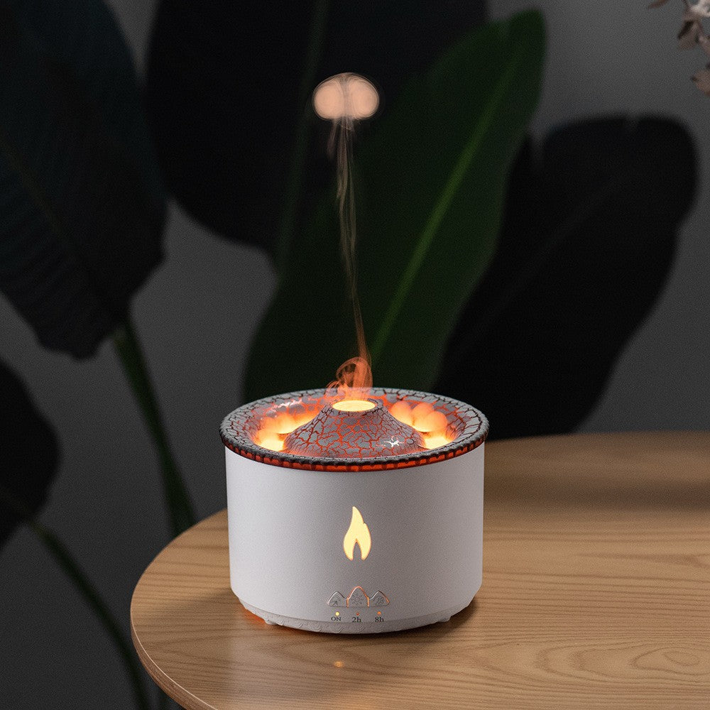 2022 New Creative Ultrasonic Essential Oil Humidifier Volcano Aromatherapy Machine Spray Jellyfish Air Humidifiers Diffuser