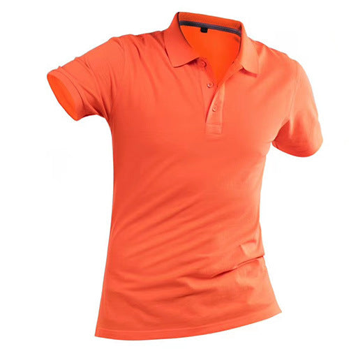 Short Sleeve Lapel Solid Color T-Shirt - HDYAT