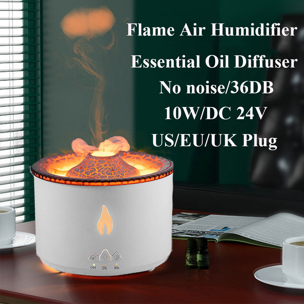 2022 New Creative Ultrasonic Essential Oil Humidifier Volcano Aromatherapy Machine Spray Jellyfish Air Humidifiers Diffuser
